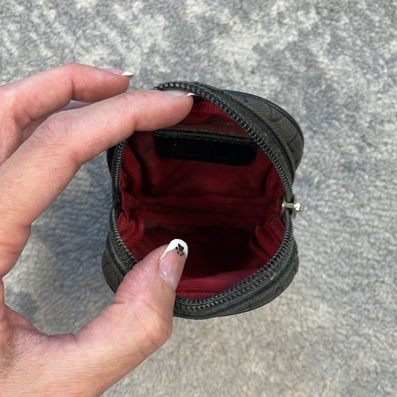 Bvlgari Mono Logo Mania Mini Zip Pouch Case Black Canvas Compact - Picture 11 of 14